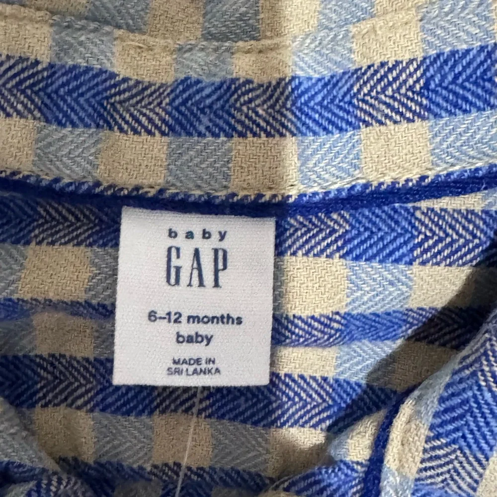 5 for $25 SALE 🎉  Blue and Tan Plaid Button-Front Kids Shirt- baby gap